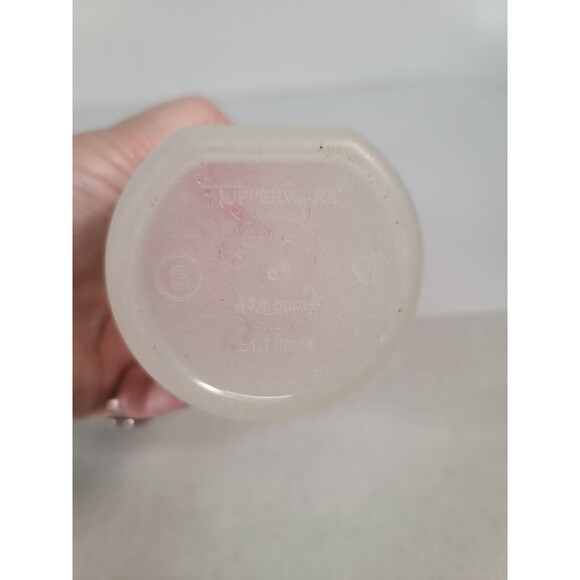 Vintage Tupperware Modular Mates #1661 4 3/4 Cups Spaghetti Container W/ Red Lid - Picture 5 of 6